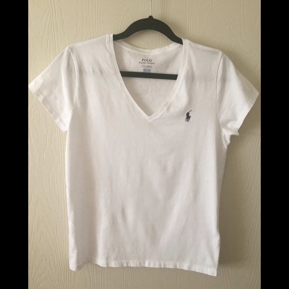 White V Neck Top